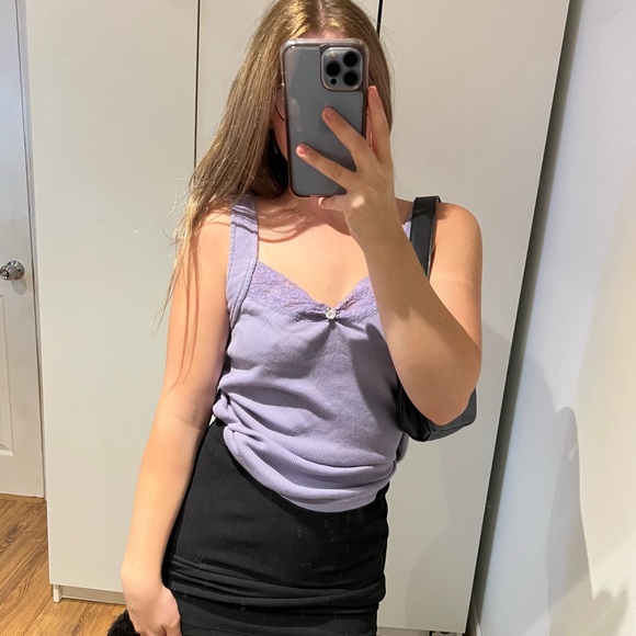 Vintage lace tank with rose - Picture 5 of 5